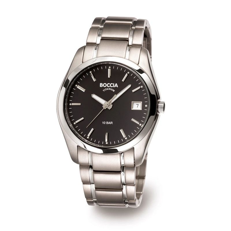 Boccia Titanium Watch with Black Dial - 3548-04 - Click Image to Close